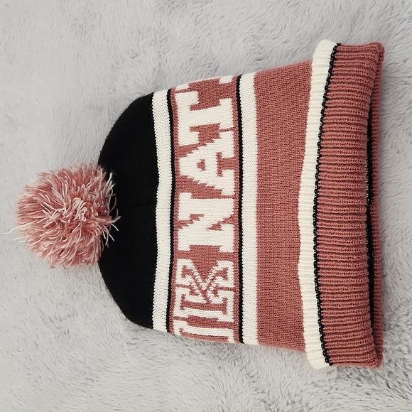 PINK NATION pink and white beanie - Picture 1 of 9
